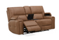 Hudson Triple Power Reclining Console Sofa With Refrigerator