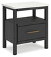 Cadmori Full Upholstered Bed with Mirrored Dresser and 2 Nightstands